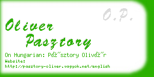oliver pasztory business card
